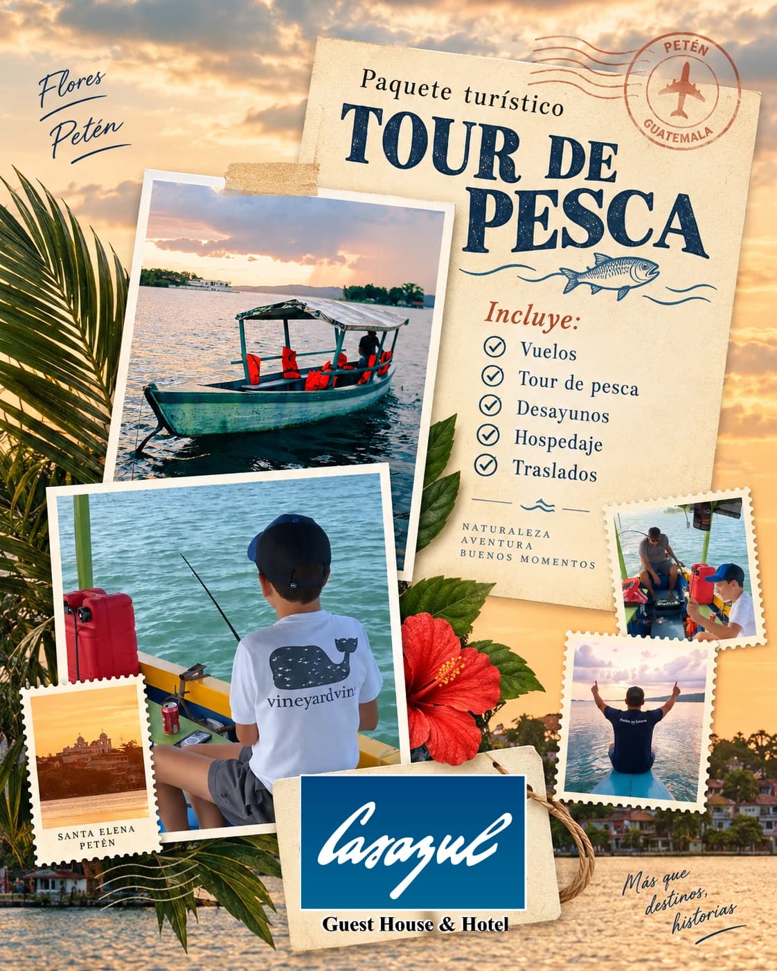 Paquete Tour de Pesca con hospedaje en Casazul