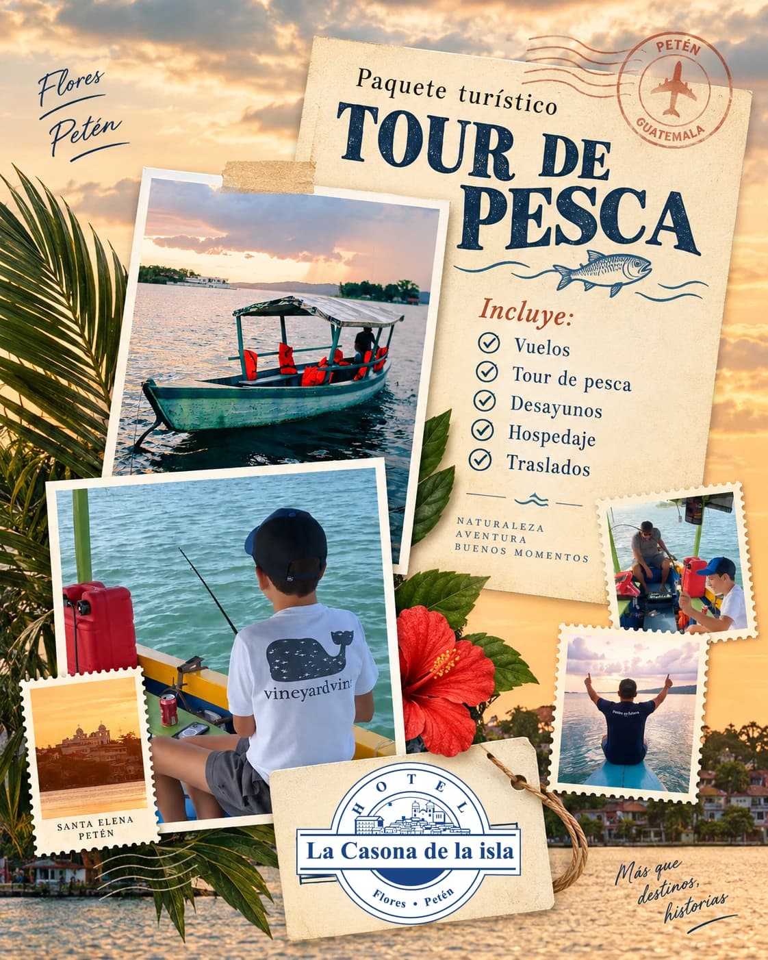 Paquete Tour de Pesca con hospedaje en Casona de la Isla
