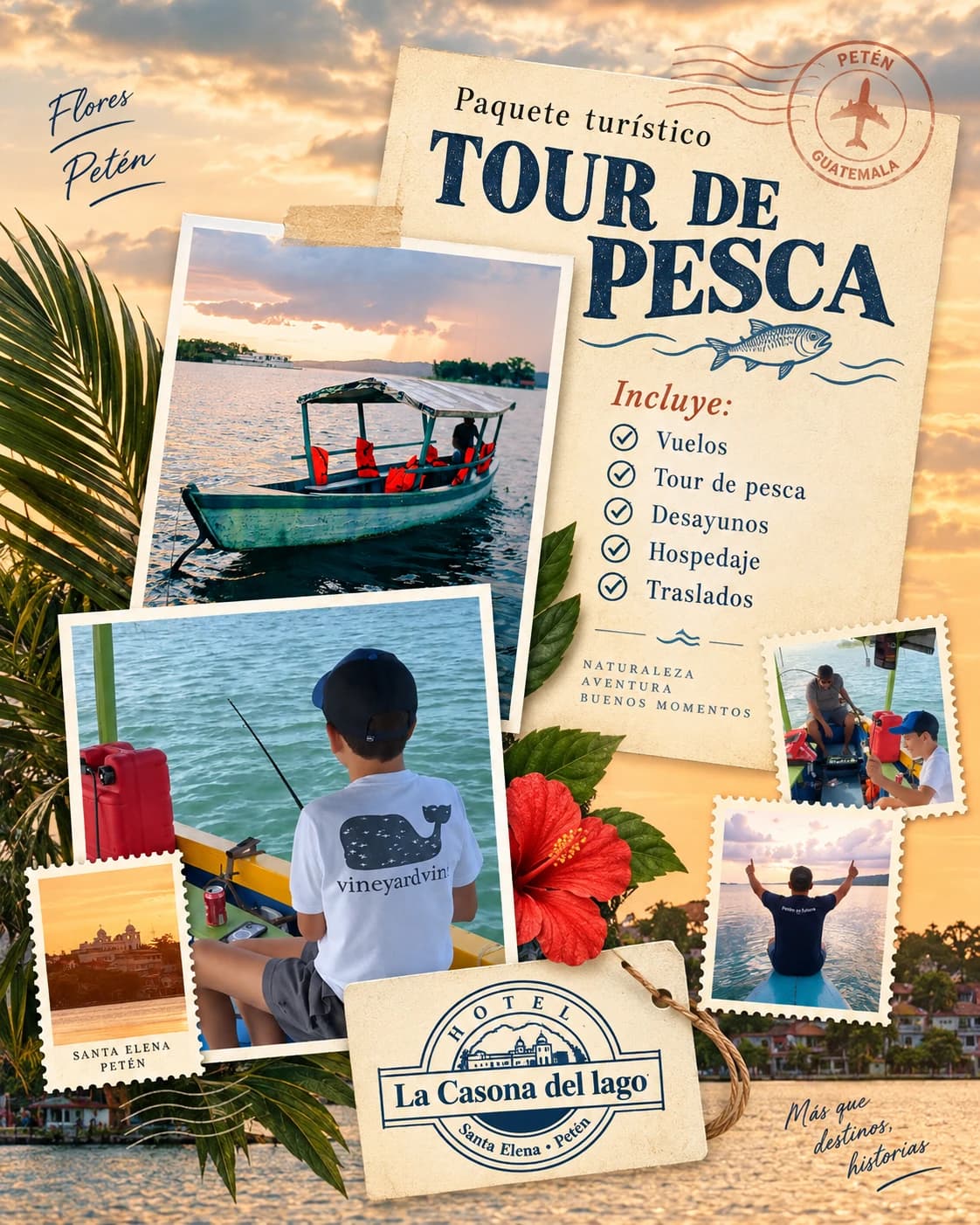Paquete Tour de Pesca con hospedaje en Casona del Lago