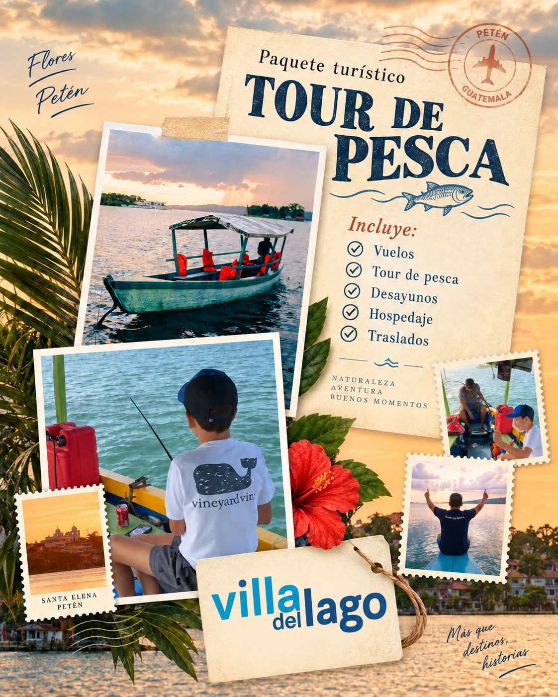 Paquete Tour de Pesca con hospedaje en Villa del Lago